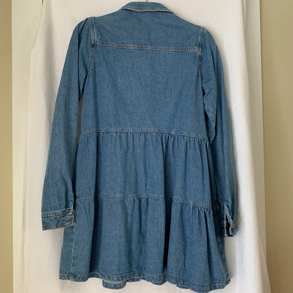 Free People Nicole denim tiered baby doll style dress - Picture 5 of 8
